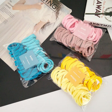 50pcs Elastic Hair Accessories For Women Kids Black Pink Blue Rubber Band Ponytail Holder Gum For Hair Ties Scrunchies Hairband daiiibabyyy